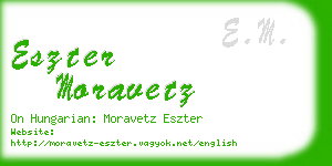 eszter moravetz business card